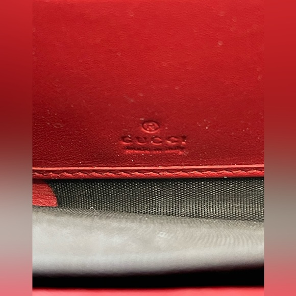Gucci leather Sylvie zippy around wallet (red) - Picture 7 of 17